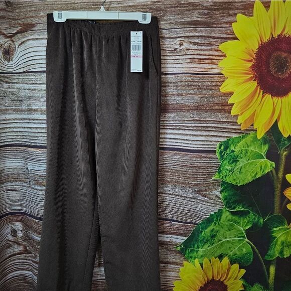 Alfred Dunner pants proportioned short women's 10 brown NWT - Picture 3 of 4